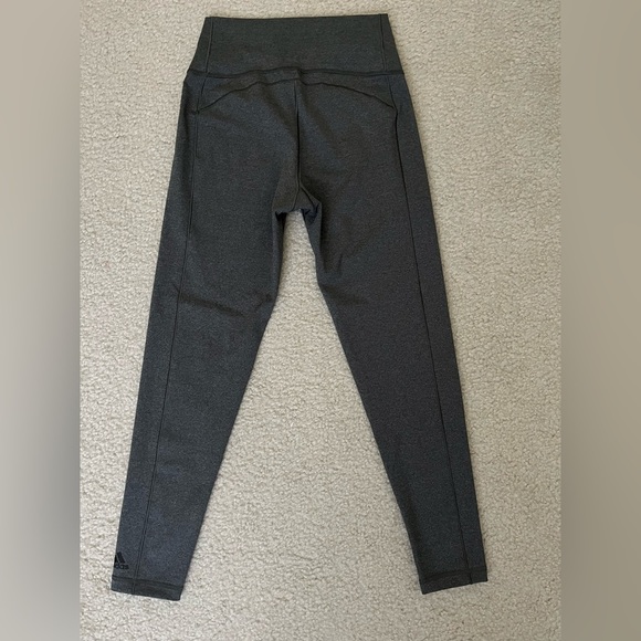 Adidas Compression Women's Leggings Sz Medium - Charcoal Gray - Picture 3 of 10